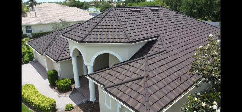 Tile-look roof install