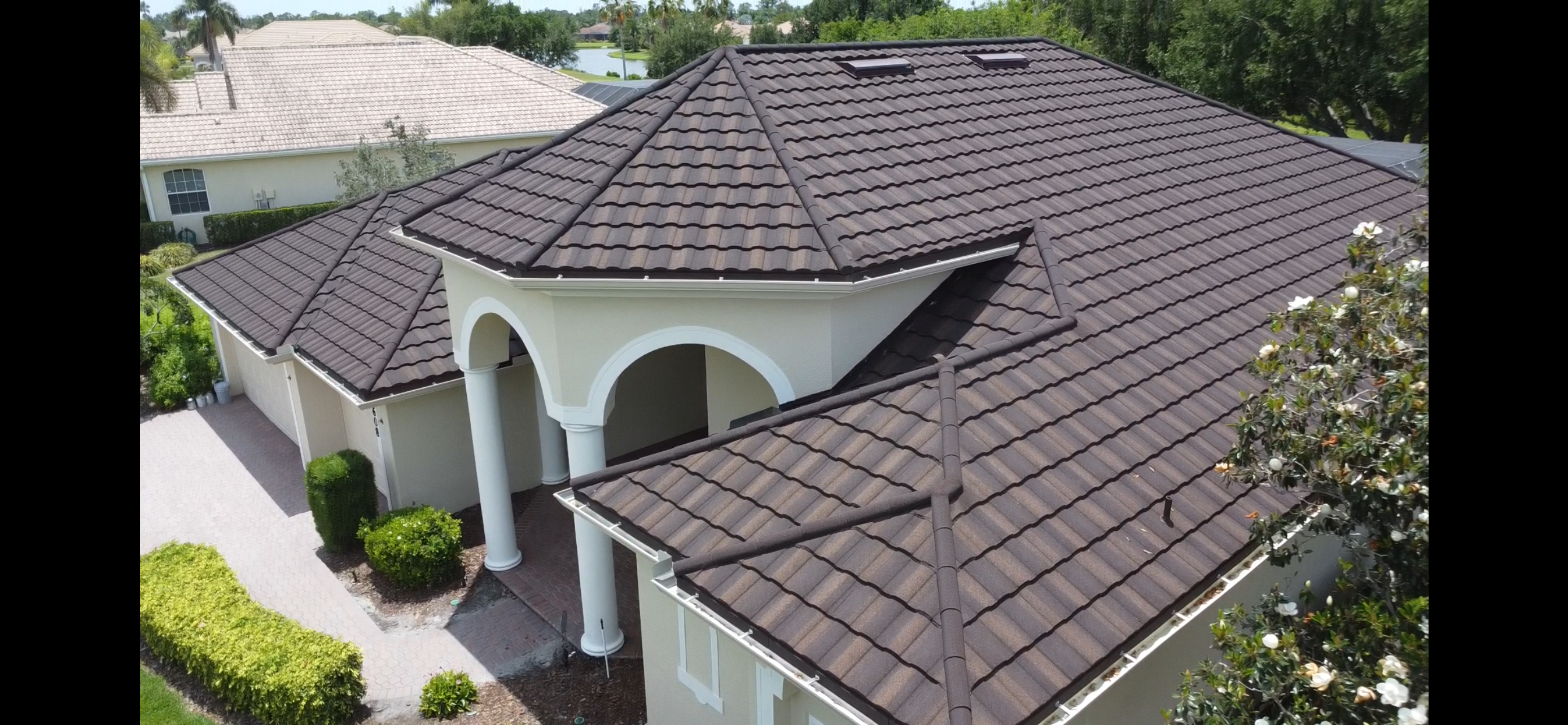 Stone coated metal roof